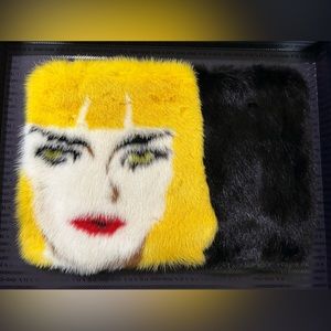 Prada mink clutch bag